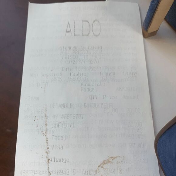 Aldo Womens Detamble Peep Toe High Heels Ankle Strap Blue EU 38 - Picture 2 of 13